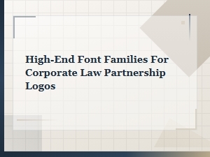 Apex Fonts for Distinguished Legal Partnerships