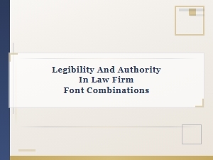 Conveying Authority with Minimal Font Choices